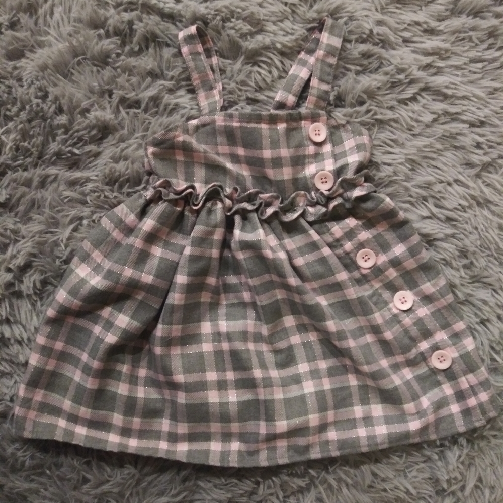 Youngland Grey and Pink Dress 18 months